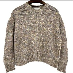 John & Jen Jenn Chunky Knit Cropped Oversized Wool & Alpaca Blend Sweater SZ S